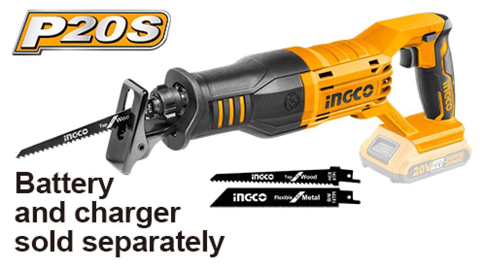 INGCO Cordless Reciprocating Saw 20V – Body Only