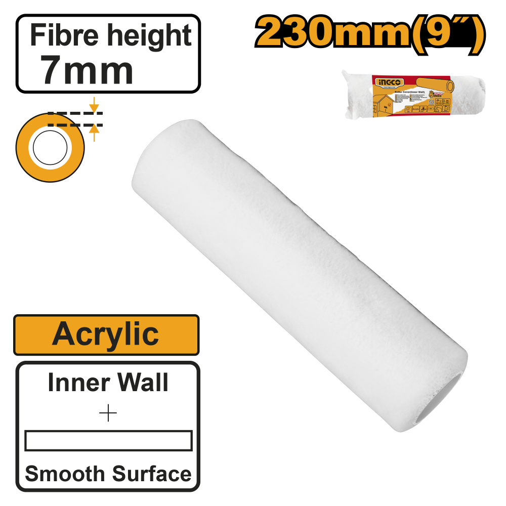 INGCO Acrylic Paint Roller Refill 9"