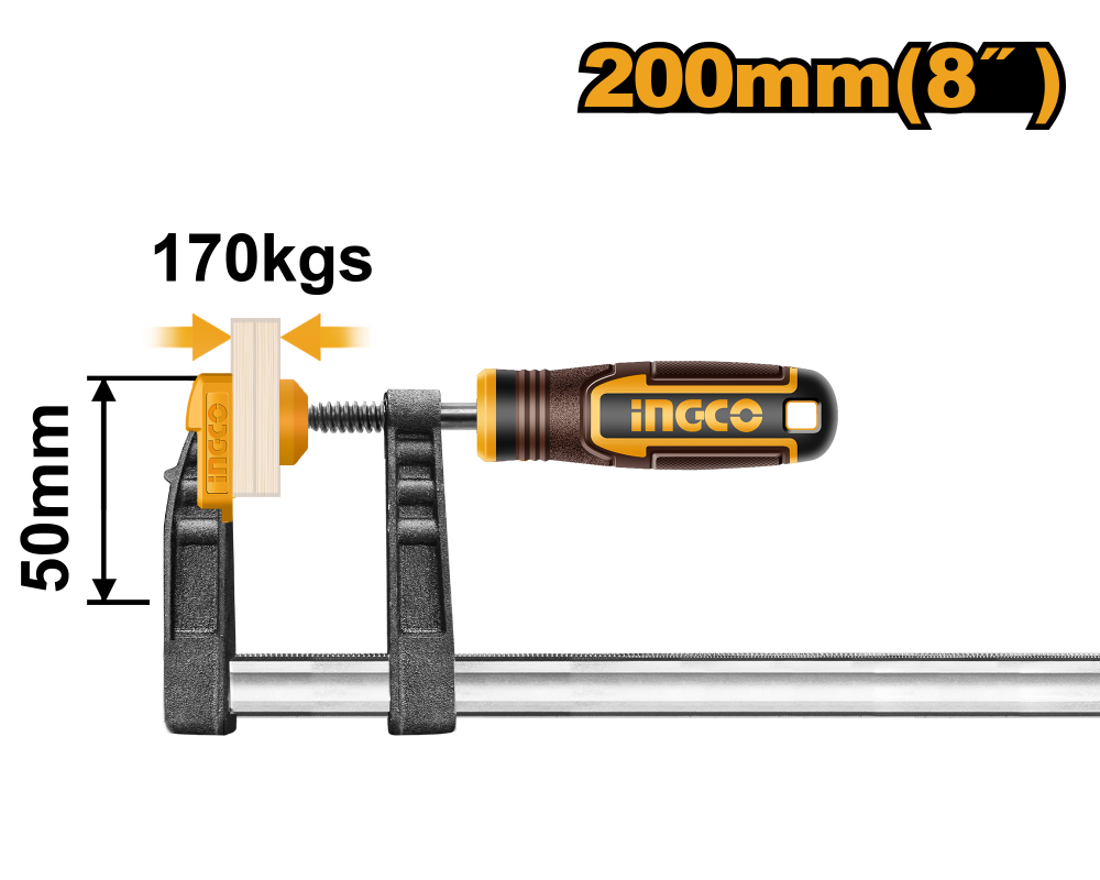 INGCO F-Clamp 8"