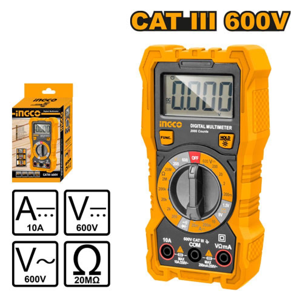 INGCO Digital Multimeter 600V with Display