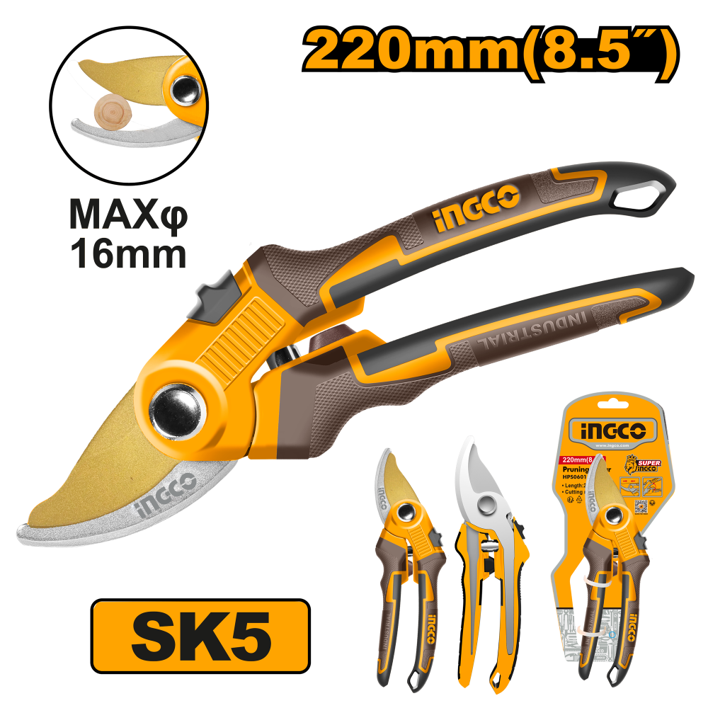 INGCO Industrial Pruning Shears 8.5"