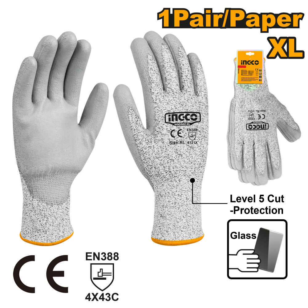 INGCO Cut-Resistant Work Gloves XL