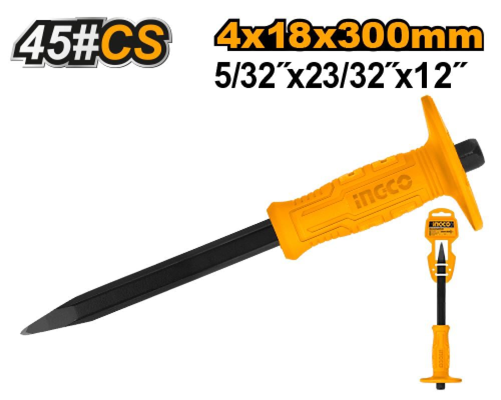 INGCO Pointed Cold Chisel with Handle Guard