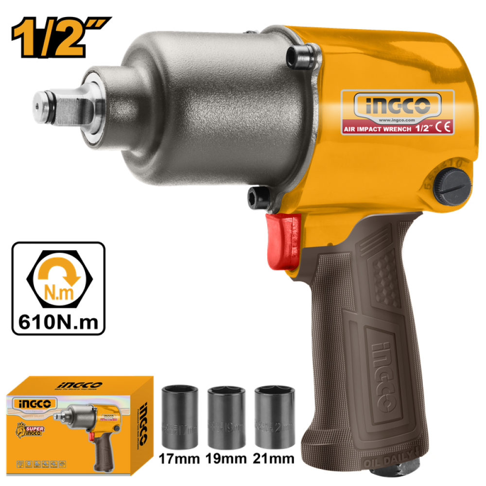 INGCO Air Square Drive Drill 12.5mm (1/2")