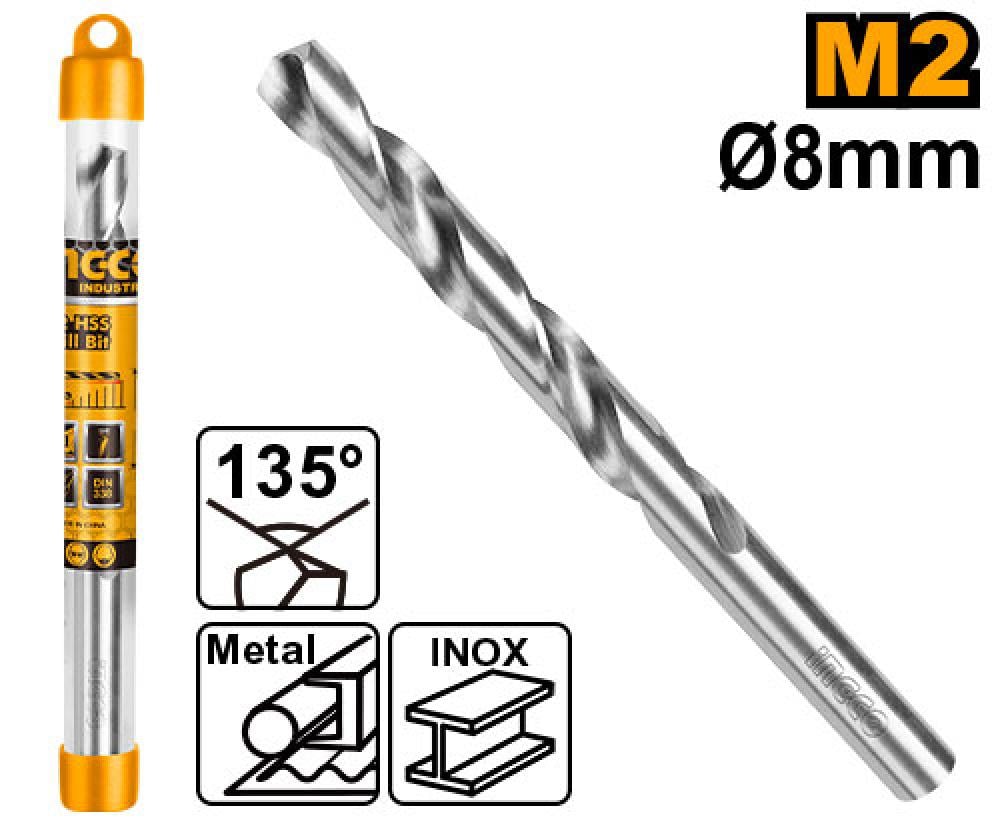 INGCO HQ HSS Metal Drill Bit 8mm