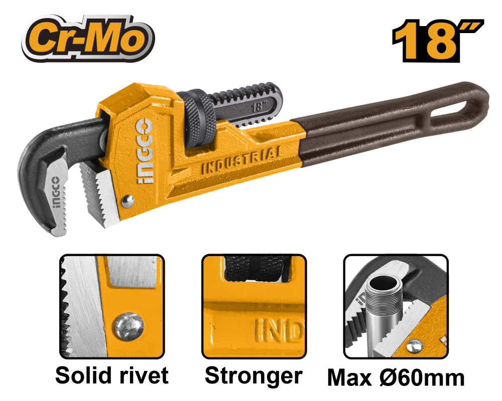 INGCO Industrial Pipe Wrench 18"