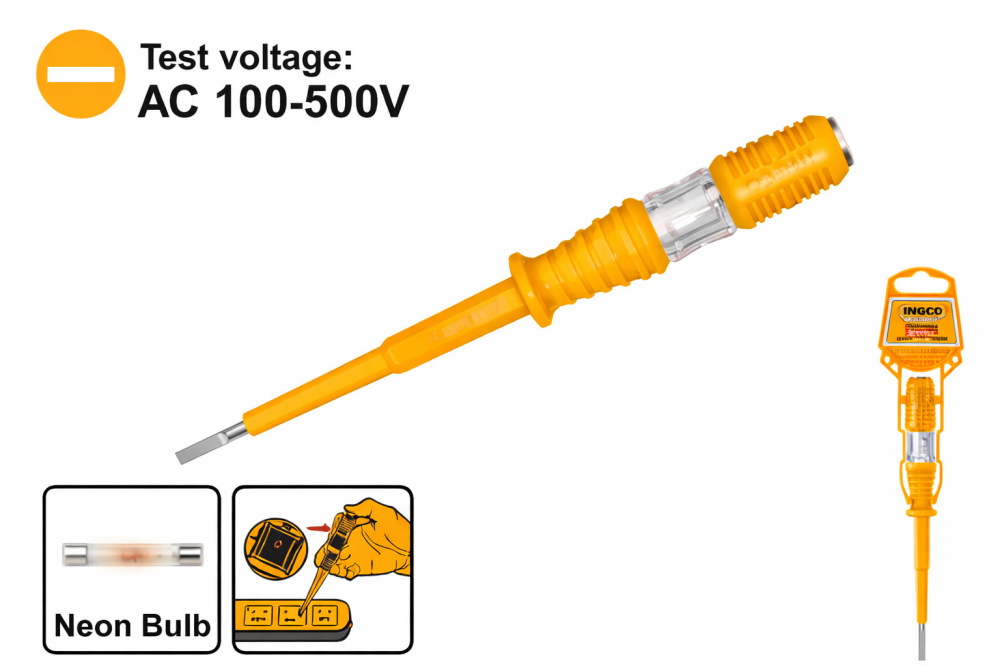 INGCO Voltage Tester Screwdriver – 2 Sizes