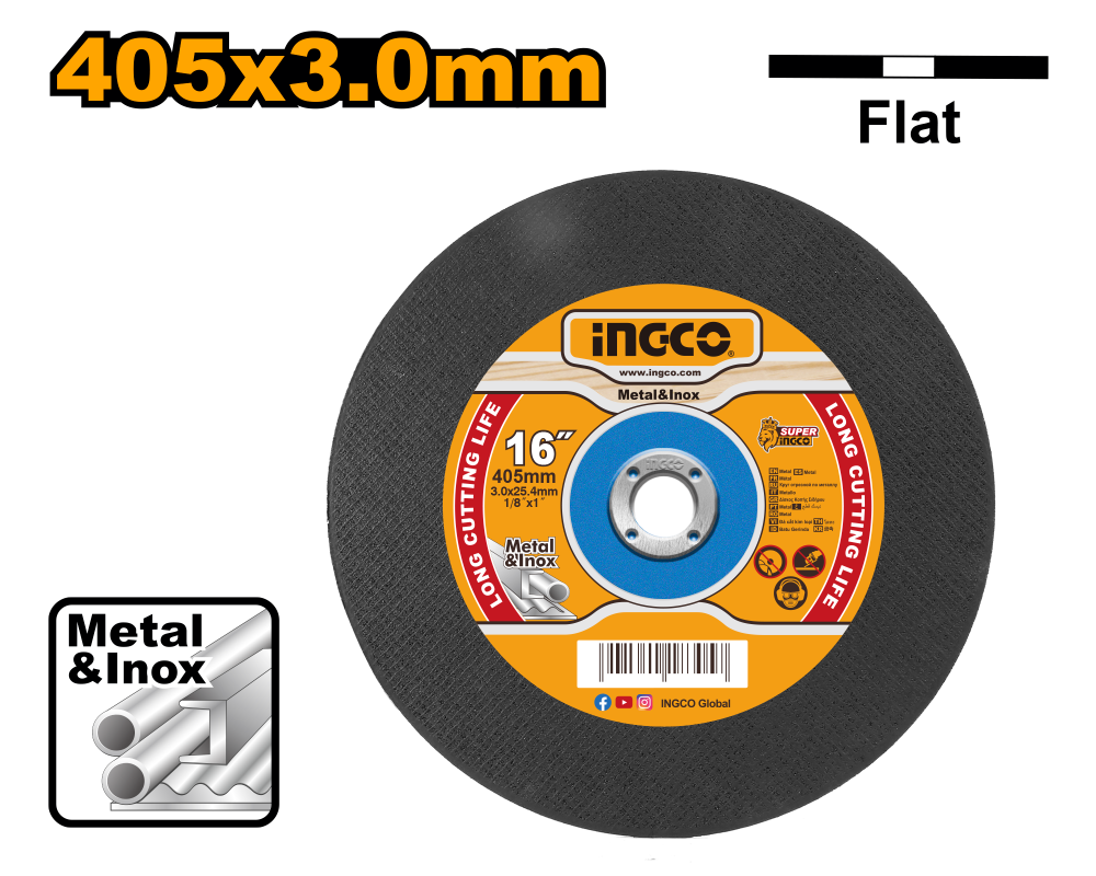 INGCO Metal Cutting Disc 16" (405mm) 22.2×3.0mm