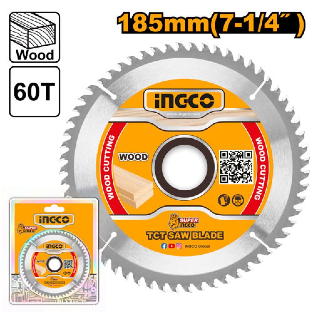 INGCO Wood Circular Blade 7.25" 185mm