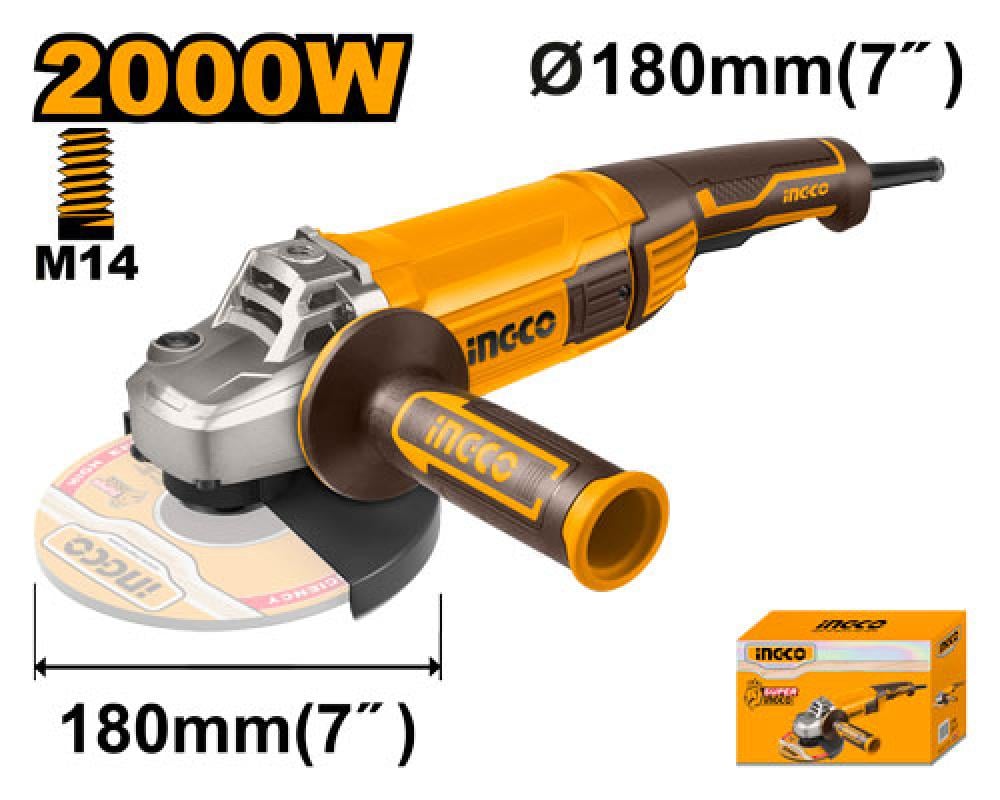 INGCO Angle Grinder 2000W 7"