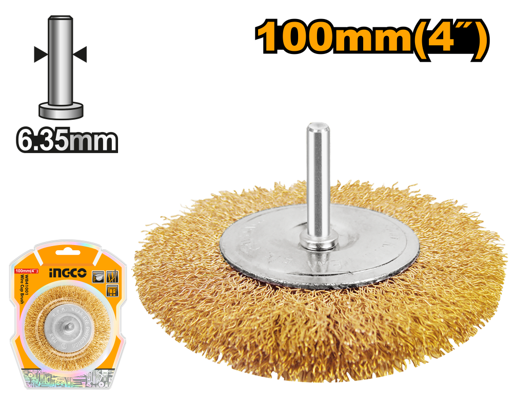 INGCO Drill Wire Cup Brush 100mm 4"