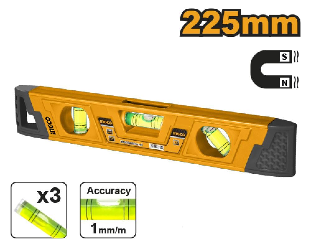INGCO Industrial Spirit Level 225mm Magnetic