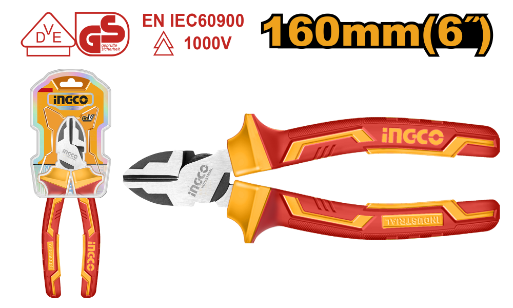 INGCO Insulated Diagonal Cutting Pliers 6"