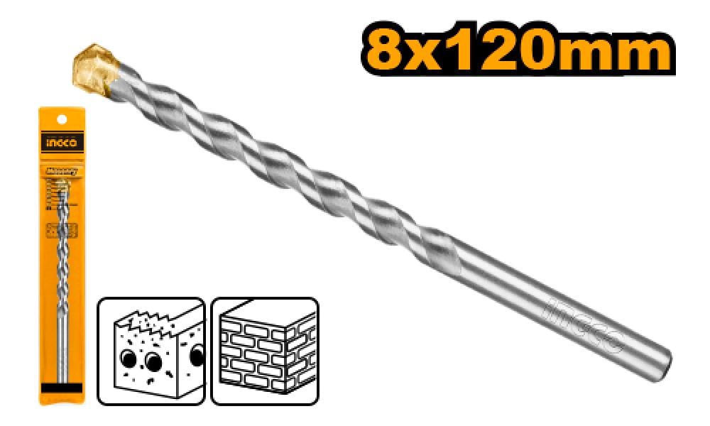 INGCO Carbide Masonry Drill Bit 8mm × 120mm