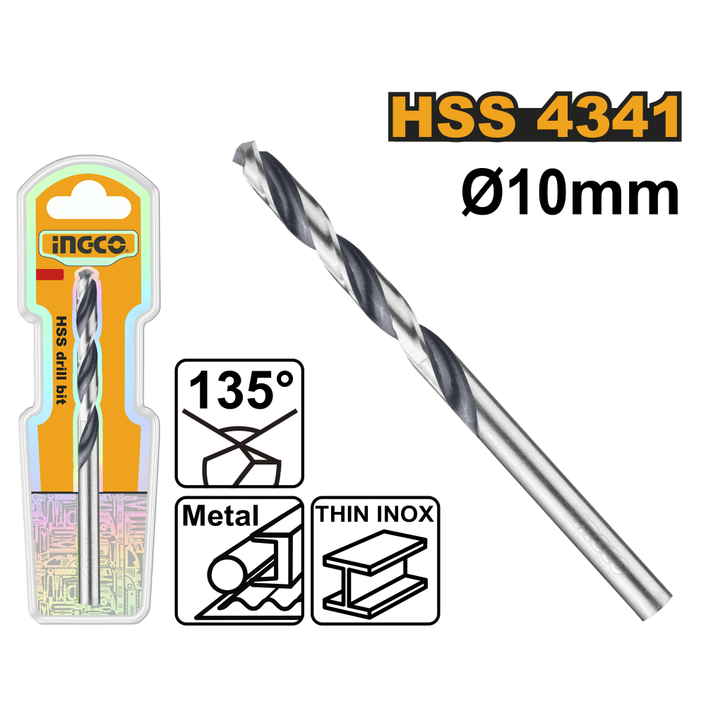 INGCO HQ HSS Metal Drill Bit 10mm B
