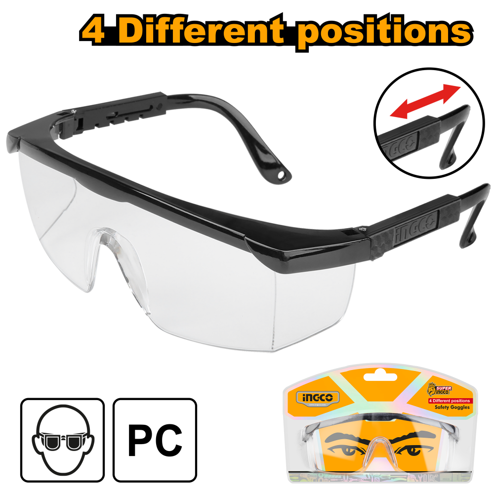 INGCO Safety Goggles – 4 Lens Modes