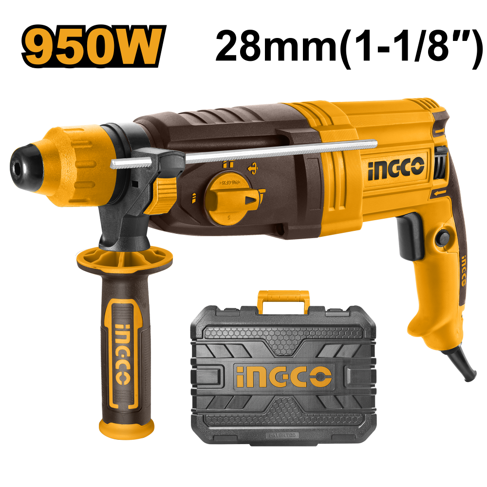 INGCO SDS Rotary Hammer Drill 950W 28mm