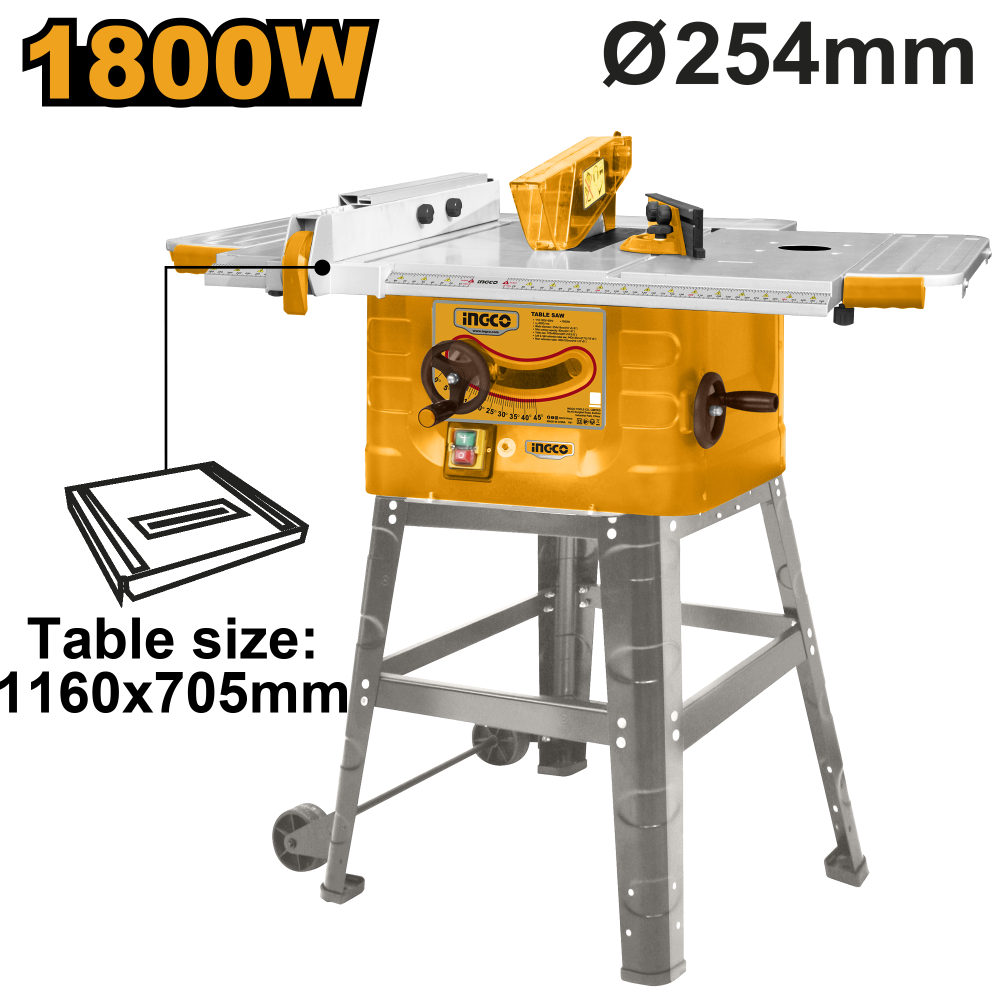 INGCO Table Saw 10" 722×520mm