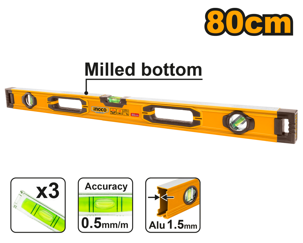 INGCO Industrial Spirit Level 80cm – Double Side