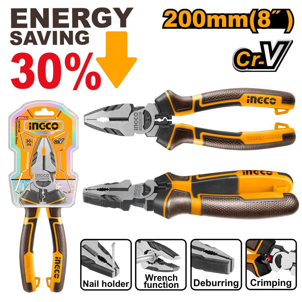 INGCO Industrial Combination Pliers 8"