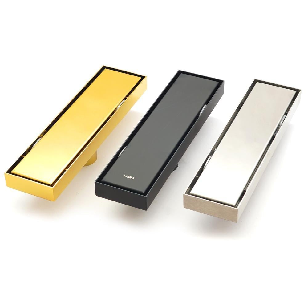 HEX Stainless Steel Shower Drain 20mm Deep – Laser-Cut HEX304 – Multiple Sizes