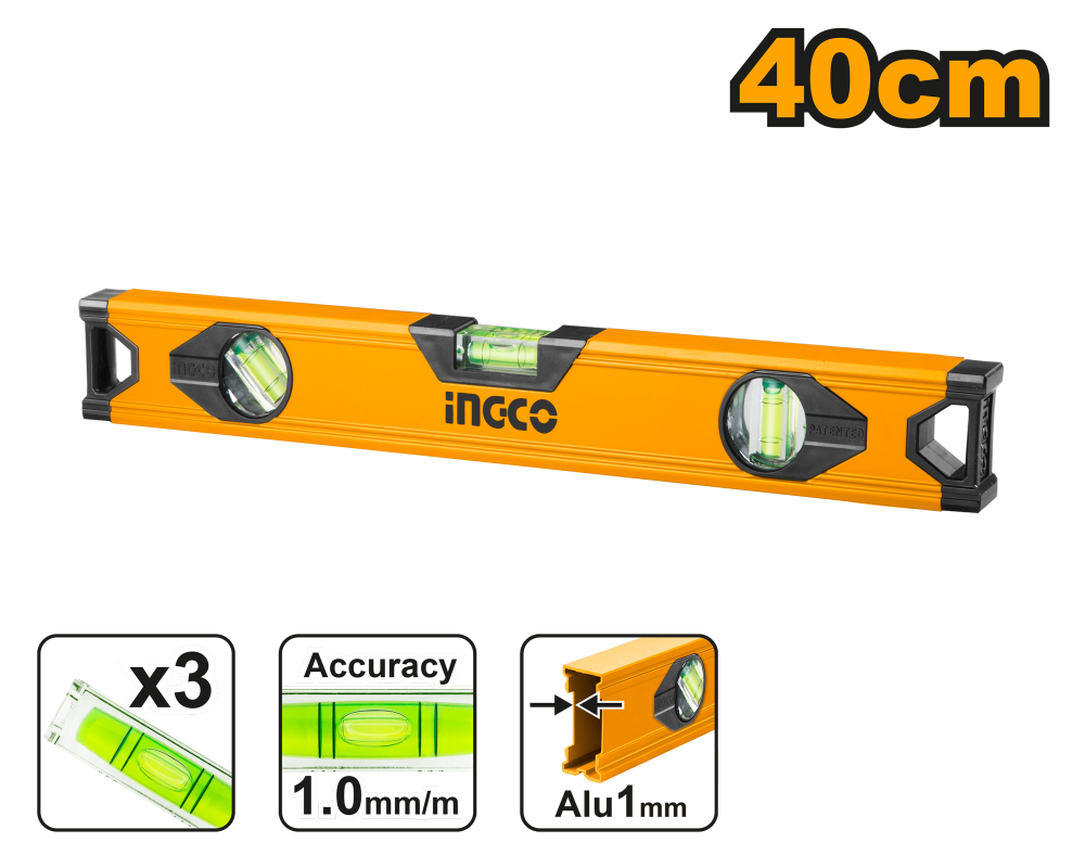 INGCO Aluminium Spirit Level 40cm