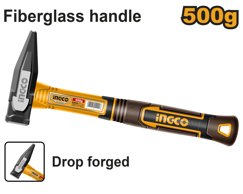 INGCO Fibreglass Hammer 500g
