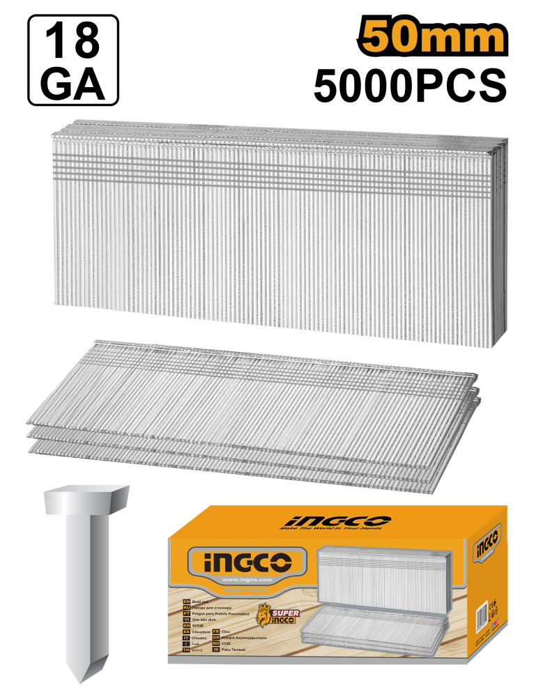 INGCO Brad Nails 50mm – 5000 Piece