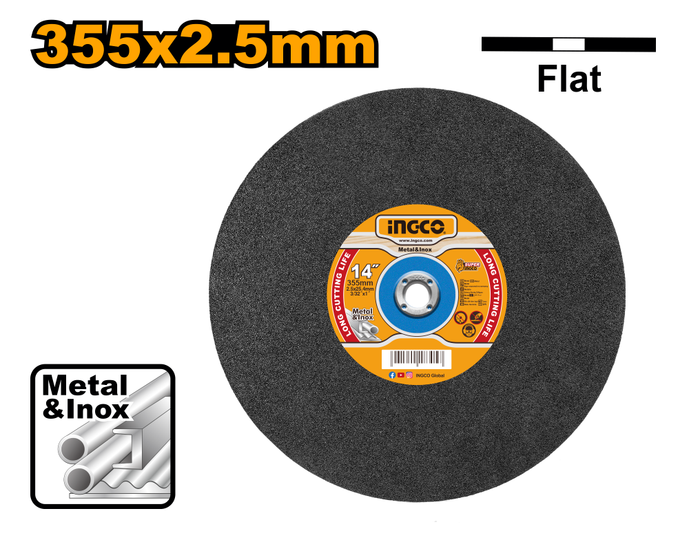 INGCO Metal Cutting Disc 14" (355mm) 22.2×2.5mm