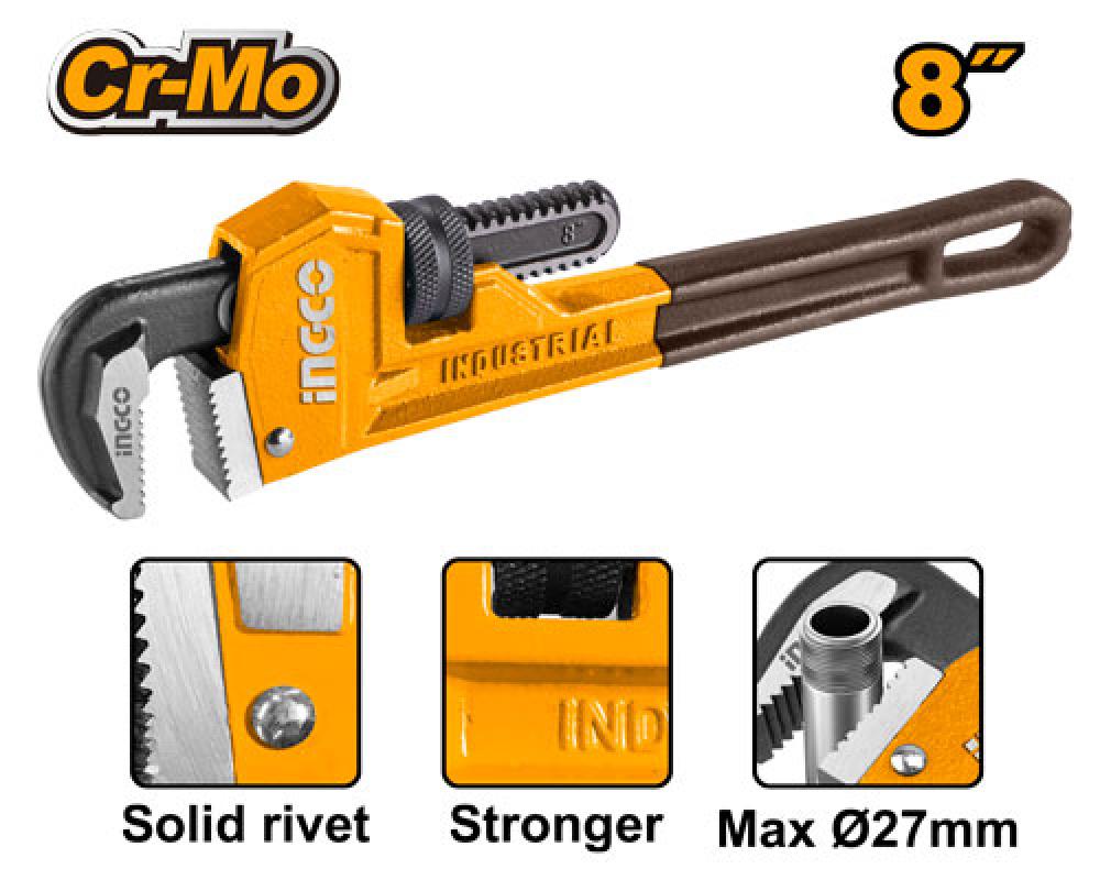 INGCO Industrial Pipe Wrench 8"