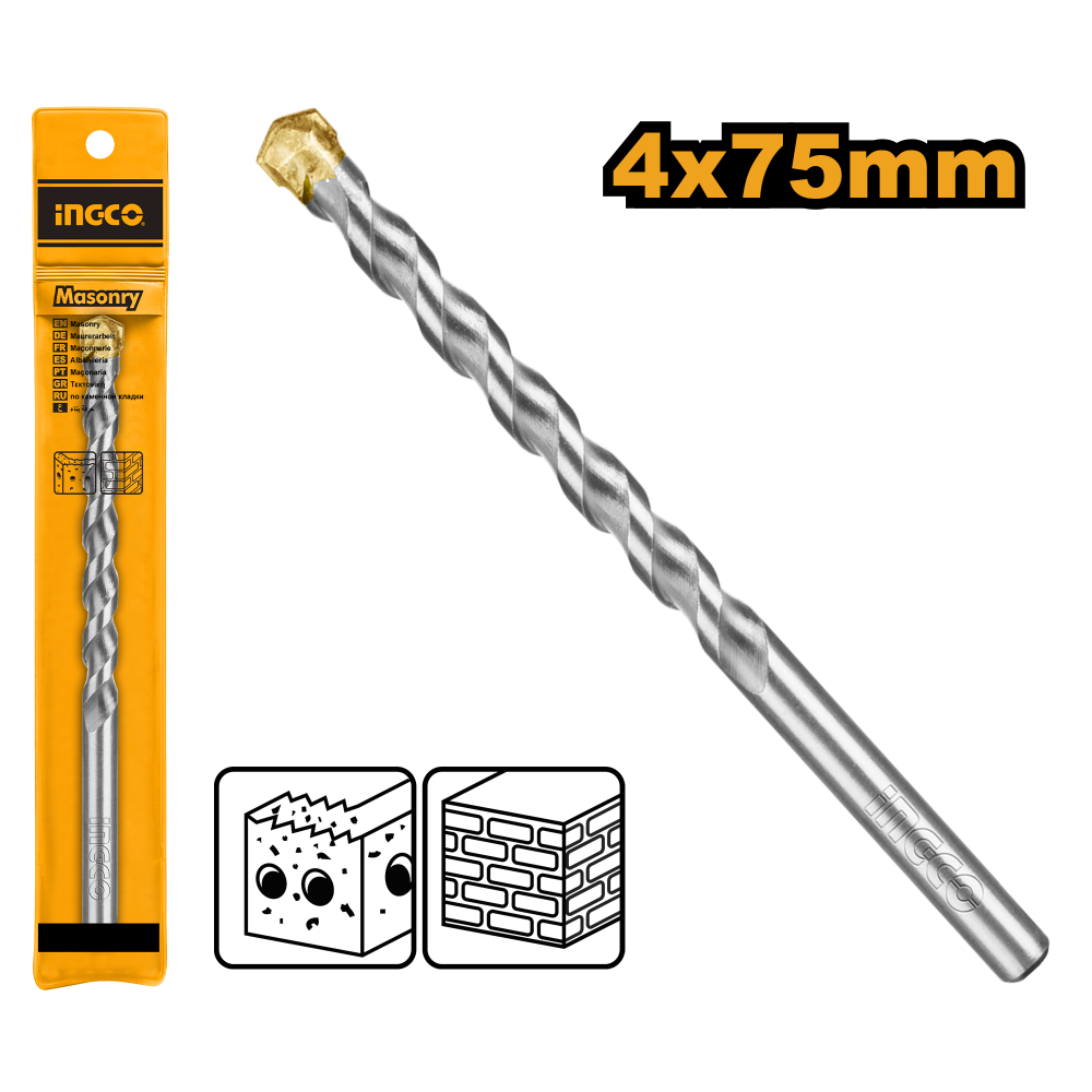 INGCO Carbide Masonry Drill Bit 4mm × 75mm