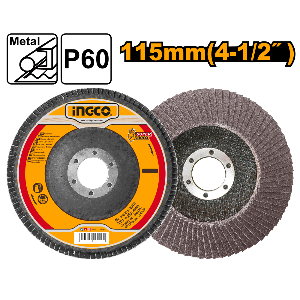 INGCO Flap Sanding Disc 4.5" P60