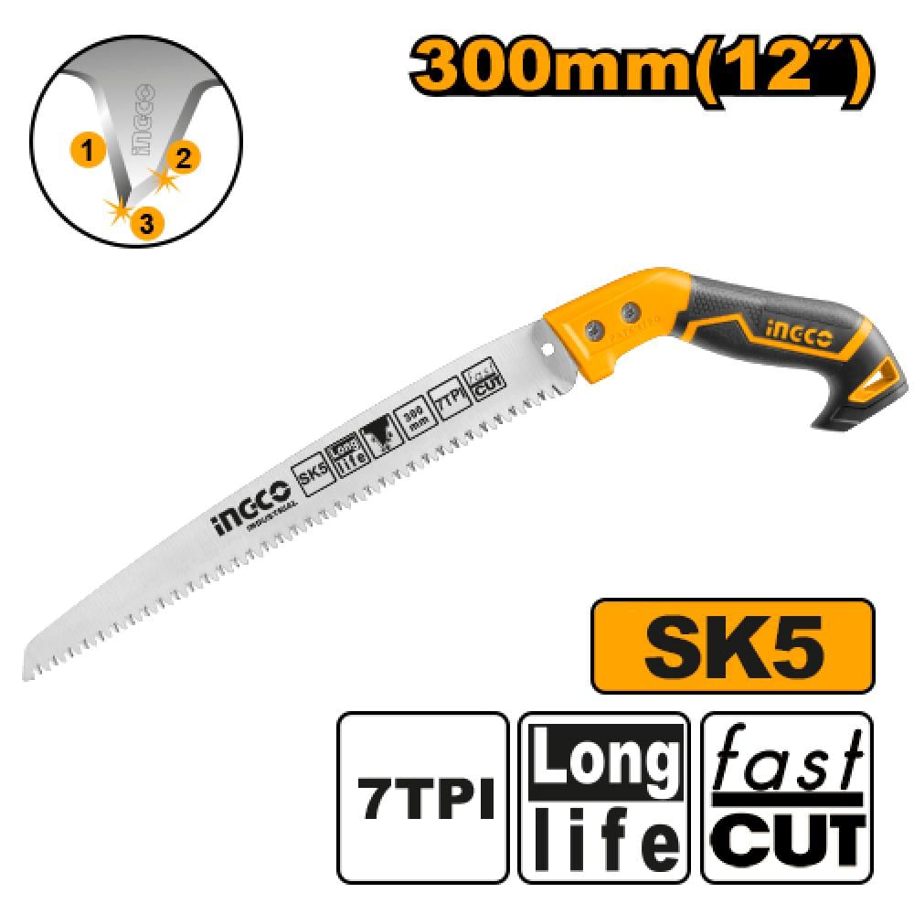 INGCO Taiwanese Pruning Saw – Extended Life 12"