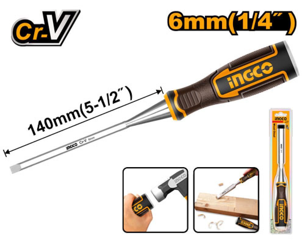 INGCO Wood Chisel 6mm (1/4")