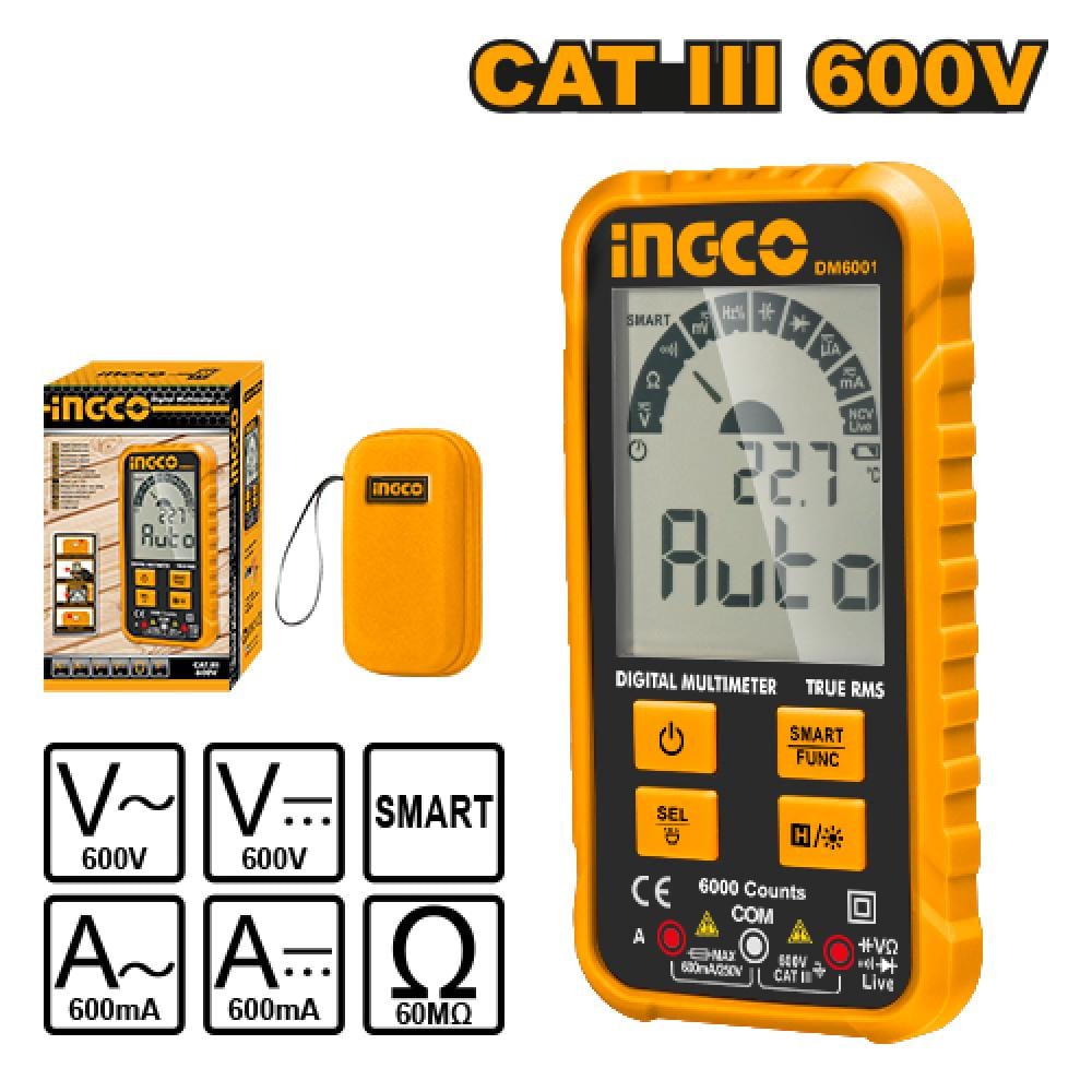 INGCO Smart Digital Multimeter 600V
