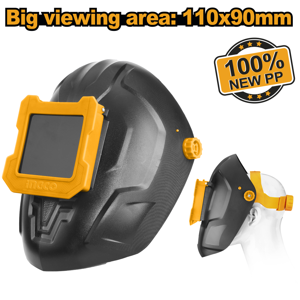 INGCO Fixed Welding Mask Black 110×90×3mm