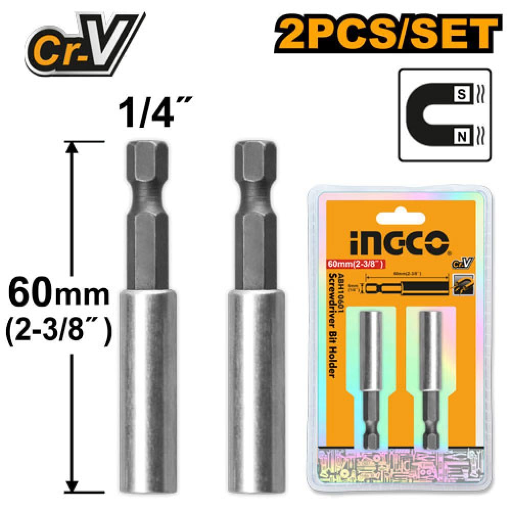 INGCO Magnetic Screwdriver Bit Adaptor – 2 Piece