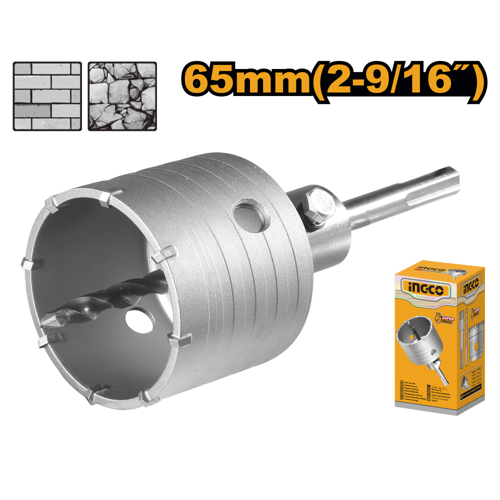 INGCO Hole Cutter 65mm + SDS Guide