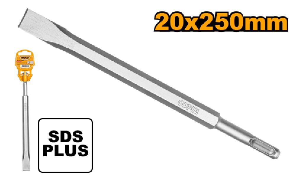 INGCO Flat SDS-Plus Hammer Chisel 14×250×20mm
