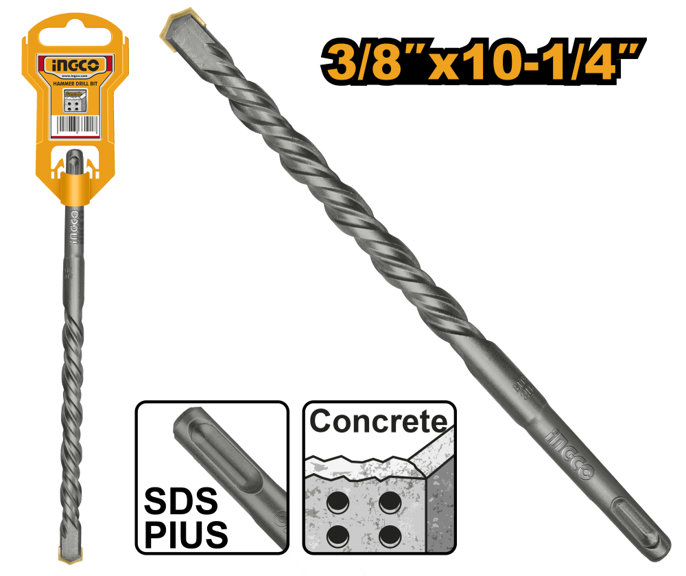 INGCO Black Masonry Drill Bit 8×210mm