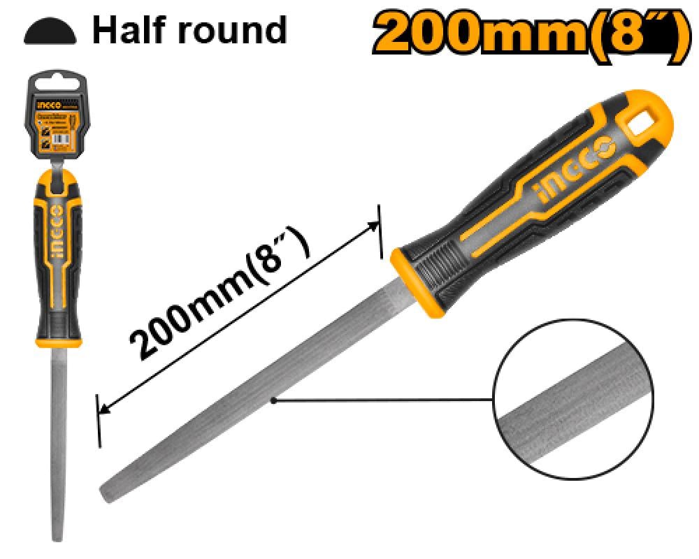 INGCO Half-Smooth Metal File 8" (200mm)