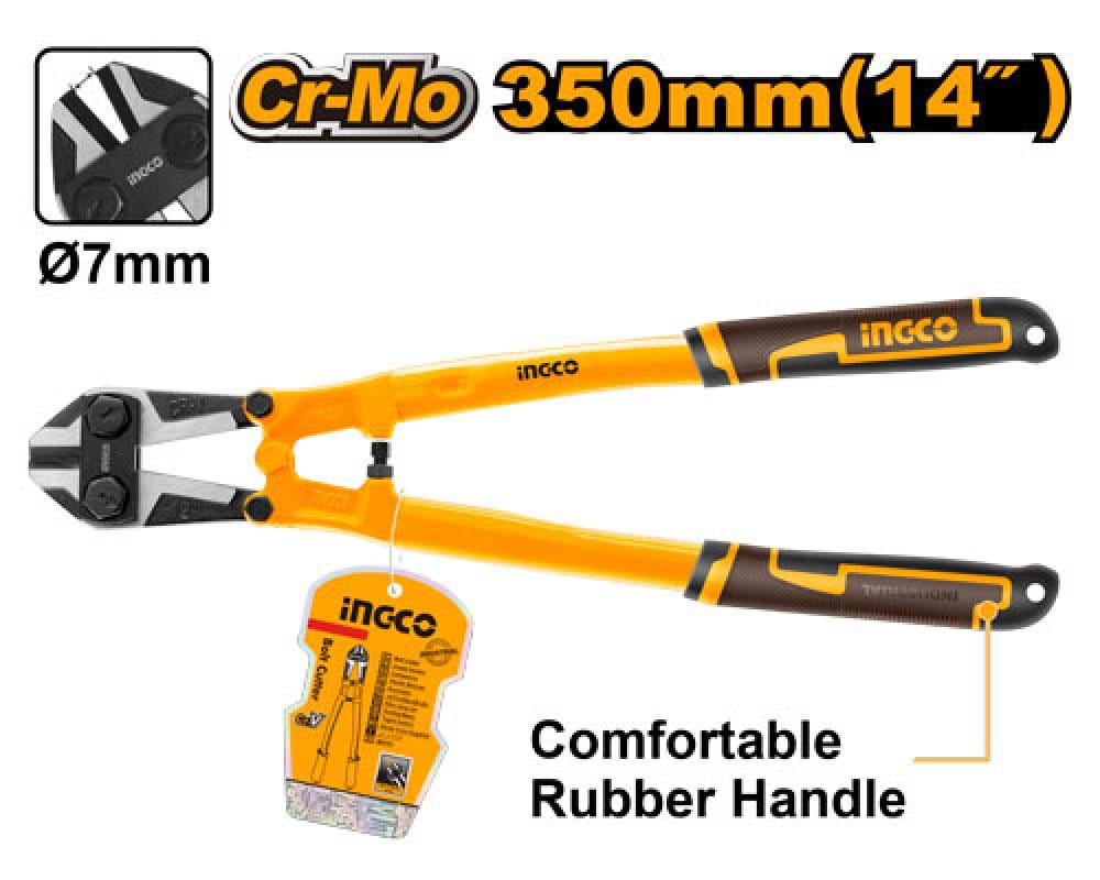 INGCO Metal Shears 14" Rubber Handle