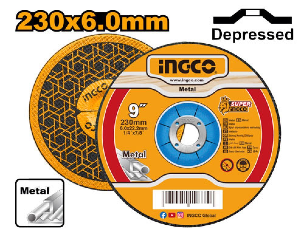 INGCO Metal Grinding Disc 9" (230mm) 22.2×6.0mm