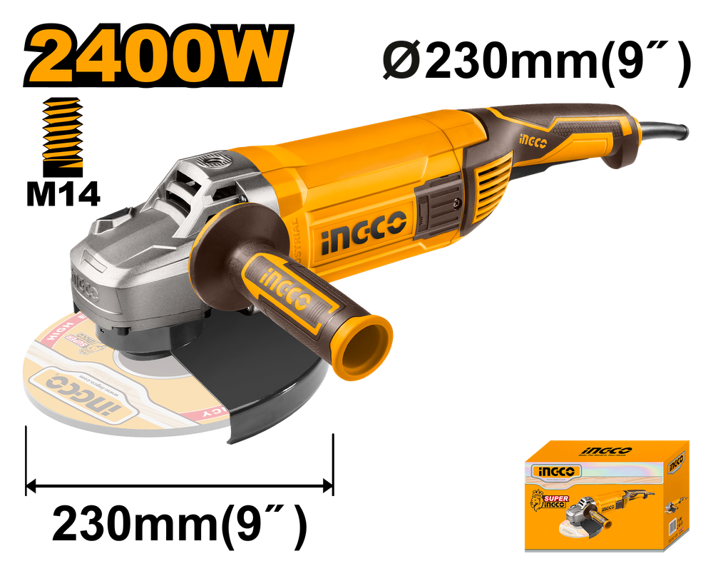 INGCO Angle Grinder 2400W 9"